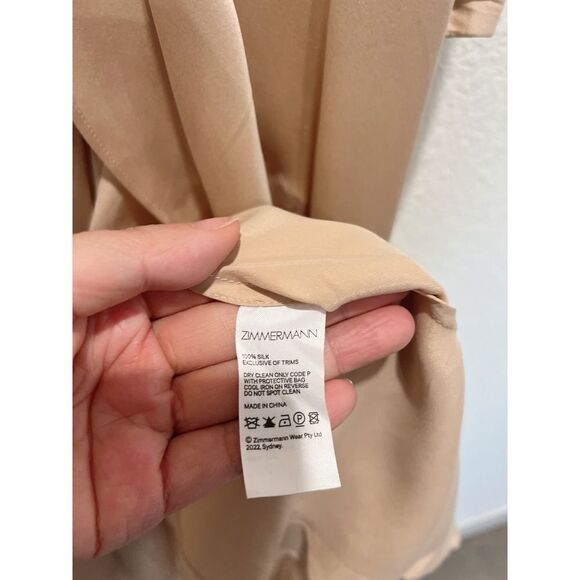 Zimmermann Silk Wrap Midi Dress in Creme size 1 - Picture 11 of 11